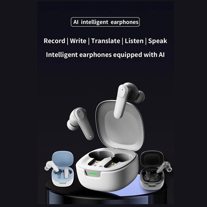 

Real Time AI Translator Earbuds Bluetooth 5.4 Languages Translation Headphones Voice Translators For Outdoor Travel A