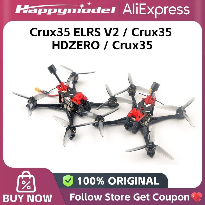 Happymodel Crux35 Elrs V2 Crazyf411 Elrs Aio Urat Ovx303 300Mw Caddx Ant 1200Tvl Ex1404 Kv3500 4S 3.