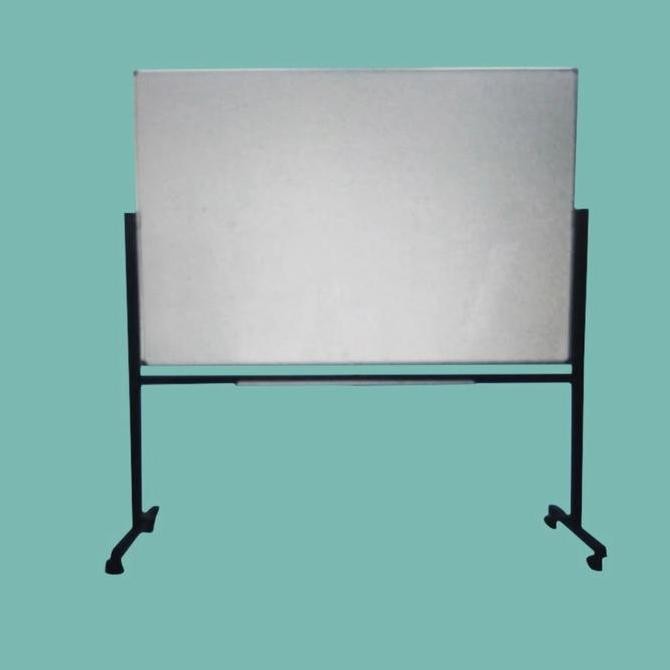 

Papan tulis white board sakana uk.90 x 180cm, 2 muka pakai kaki Kualitas Original