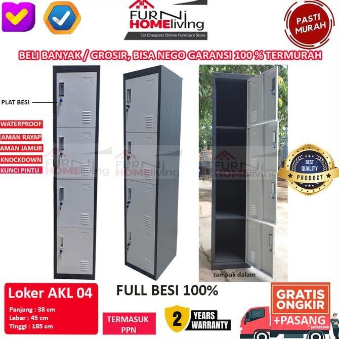 

Lemari Loker Locker Cabinet 4 Pintu Full Besi LK004 Kualitas Original