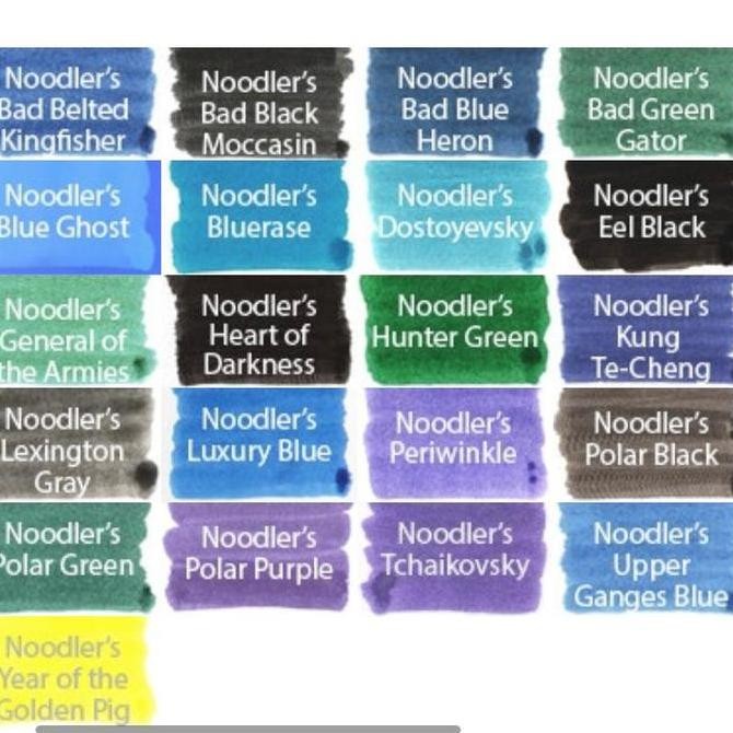 

NOODLER'S INK Waterproof / Bulletproof / Standard Fountain Pen Ink 3oz / Tinta Pulpen Pena NOODLERS Kualitas Original