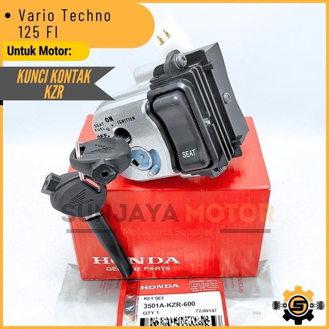 Keyset Original Honda KZR Kunci Kontak Vario Techno 125 FI Kunci Motor 1 Set Key Set Asli Konci Kont