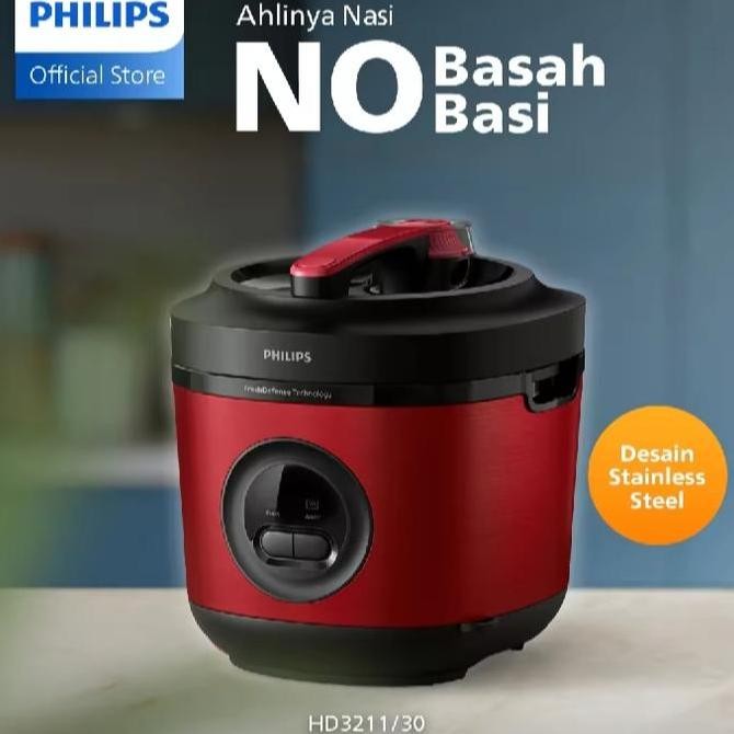 Tersedia Magicom/Ricecooker PHILIPS Red 2liter garansi resmi Philips