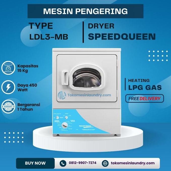 Tersedia Mesin Pengering Pakaian Speedqueen 15 kg modif panel bawah