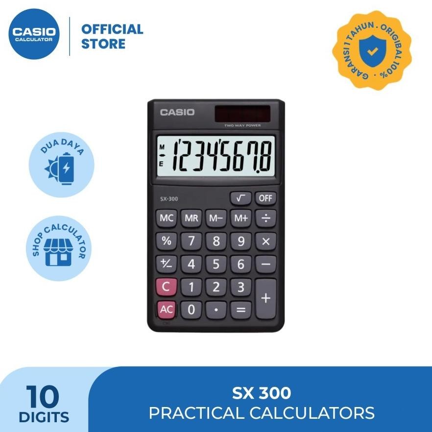 

LINDU CASIO SX-300 - Hitam - Kalkulator Saku