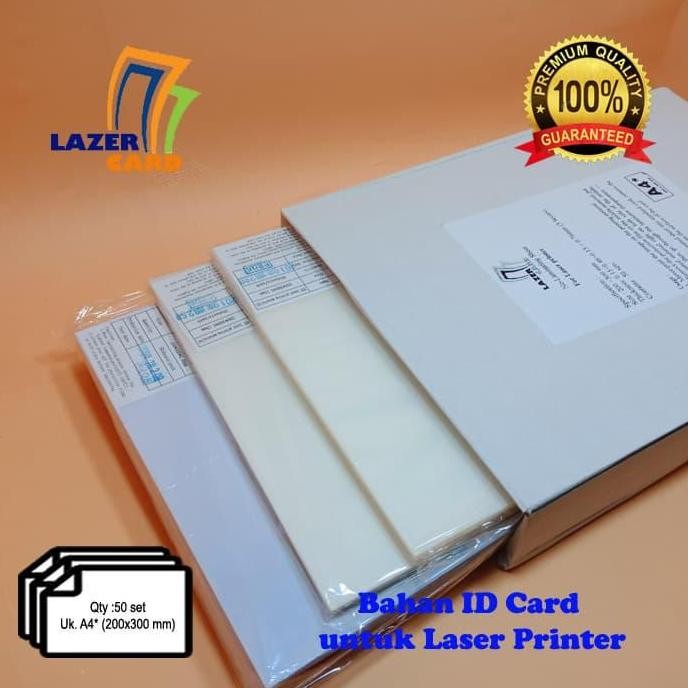 

Premium BAHAN ID CARD PUTIH 50 SET (UNTUK LASER PRINTER) PET LASER