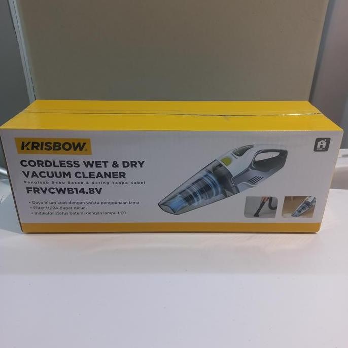 Tersedia Krisbow wet & dry vacum cleaner cordless Frvcwb14.8v penghisap debu basah dan kering