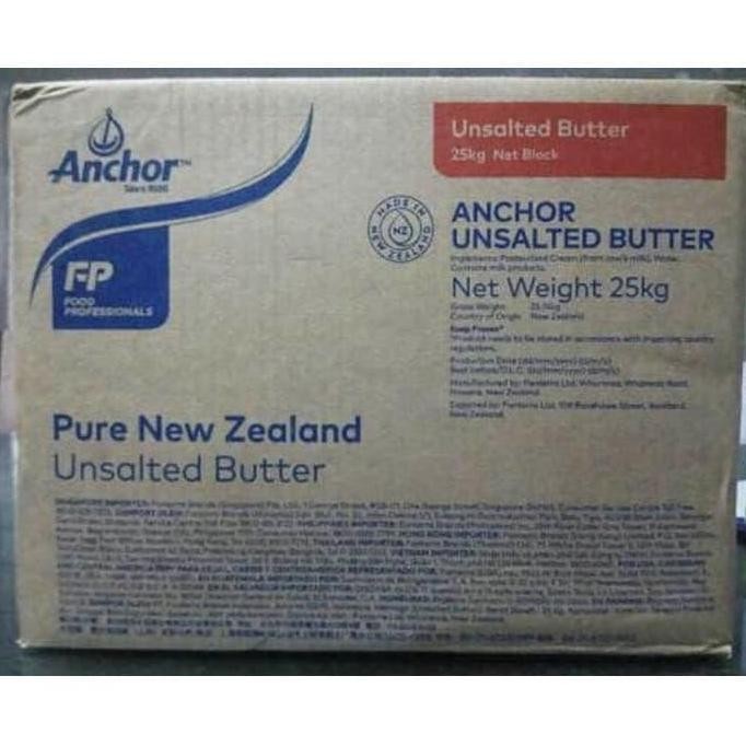 

[Ready/Spesial] Pure New Zealand Unsalted Butter Anchor Repack 500Gr - Gosend Only! [Terlaris&Recommended]