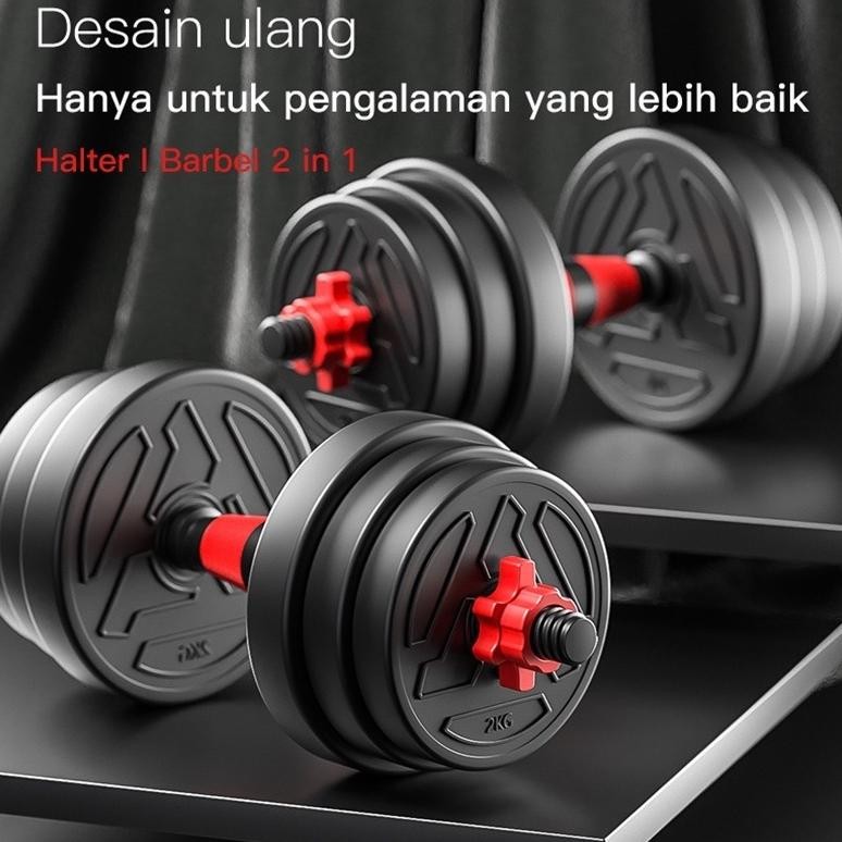 Rumah Dumbbell Set Kettlebell 20KG Peralatan Kebugaran Pria Dan Wanita Rumah / Set Barbel  10 KG Ram