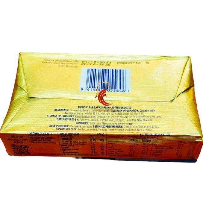

[Ready/Spesial] Anchor Unsalted Butter 227 Gr Gosend Grab Only [Terlaris&Recommended]