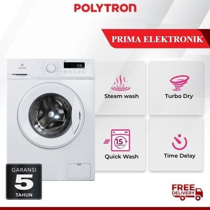 Tersedia Mesin cuci bukaan depan POLYTRON Wonder Wash PFL 7051 7Kg