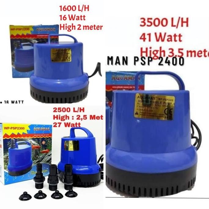 Mesin Pompa Celup Penguin Aquaman Wp 2200 2300 2400 Filter Bawah Aquarium Aquascape Air Terjun Kolam