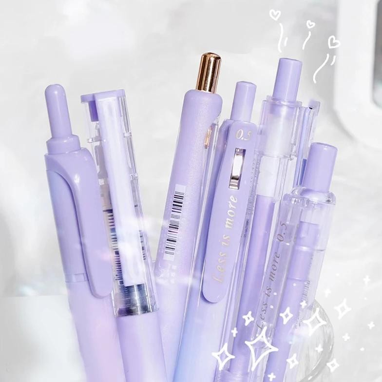 

6Pcs Cute Gel Pens Retractable Pen 0.5Mm Black Ink Pen Fine Point Pen Comfortable Grip For Smooth Writing Pen Office School