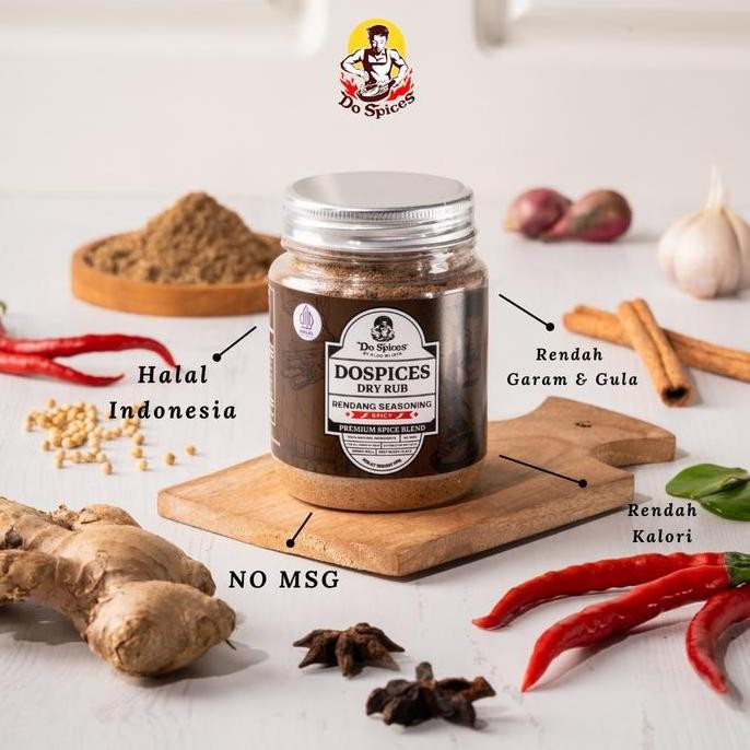 

Dospices Healthy Dry Rub [Rendang Seasoning] Bumbu Marinasi Rendah Kalori [100 Gr] Bubuk Rempah Instan Rendah gula Rendah lemak LC