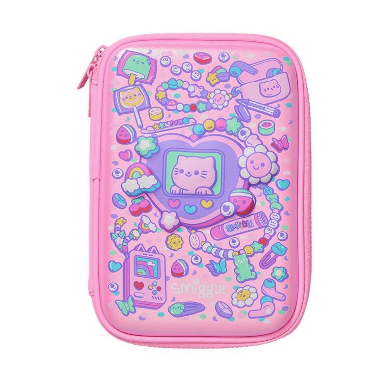 

LINDU Smiggle Super Charge Hardtop Pencil Case - IGL456700PNK