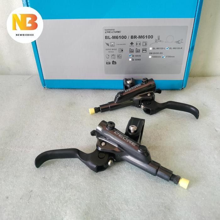 Brake Lever Shimano Deore M6100 Handle Brake Kiri  Kanan Tuas Rem Sepeda Lipat Mtb Federal Gravel Or