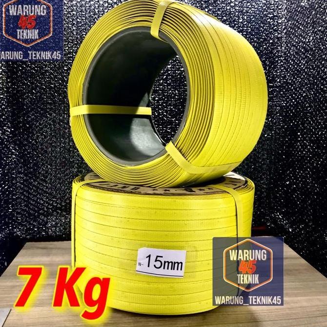 

BERKUALITAS PLASTIK STRAPPING STRAPING BAND 15 MM BERAT 7 KG TALI KUNING STRAPING