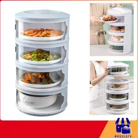 *****] [COD] Tudung Saji FIT 4 Susun TANPA RING (PERLU DIRAKIT) Lebih Tebal FOOD GRADE Cover Tempat 