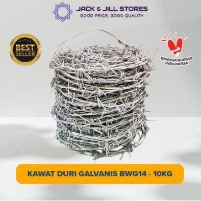 KAWAT DURI PAGAR GALVANIS BWG 14 - PANJANG 90AN METER