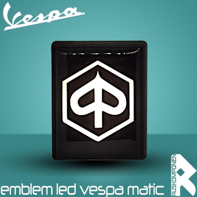 EMBLEM LED VESPA MATIC EMBLEM DASI DEPAN VESPA MATIC AKSESORIS VESPA