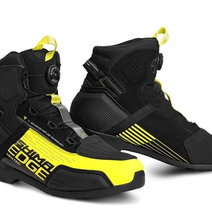 Miliki Sepatu Touring Shima Edge Vented Yellow Fluo Shoes Riding Touring