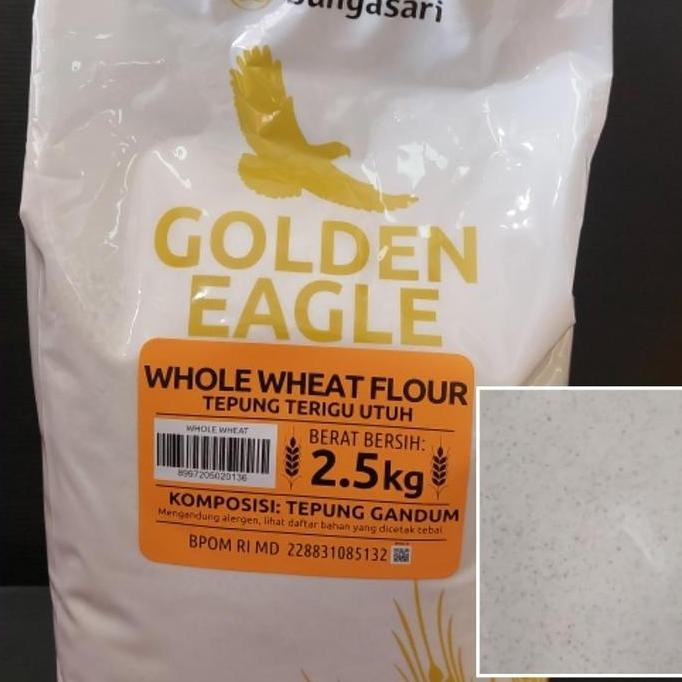 

Grosir Tepung Gandum Golden Eagle Whole Wheat 2,5Kg