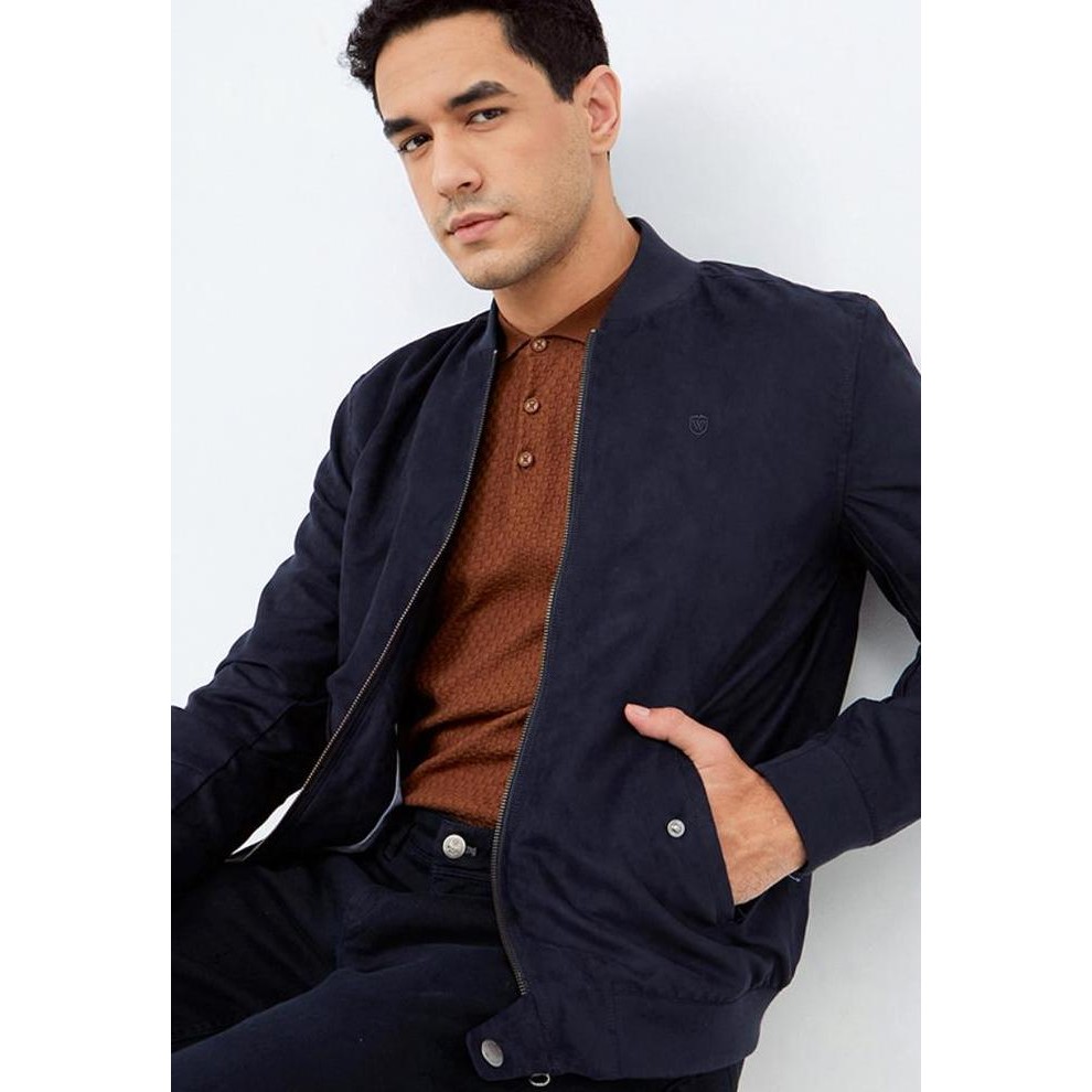 Sale Wood Suede Bomber Jacket 2-Jkilxc221L287 Navy