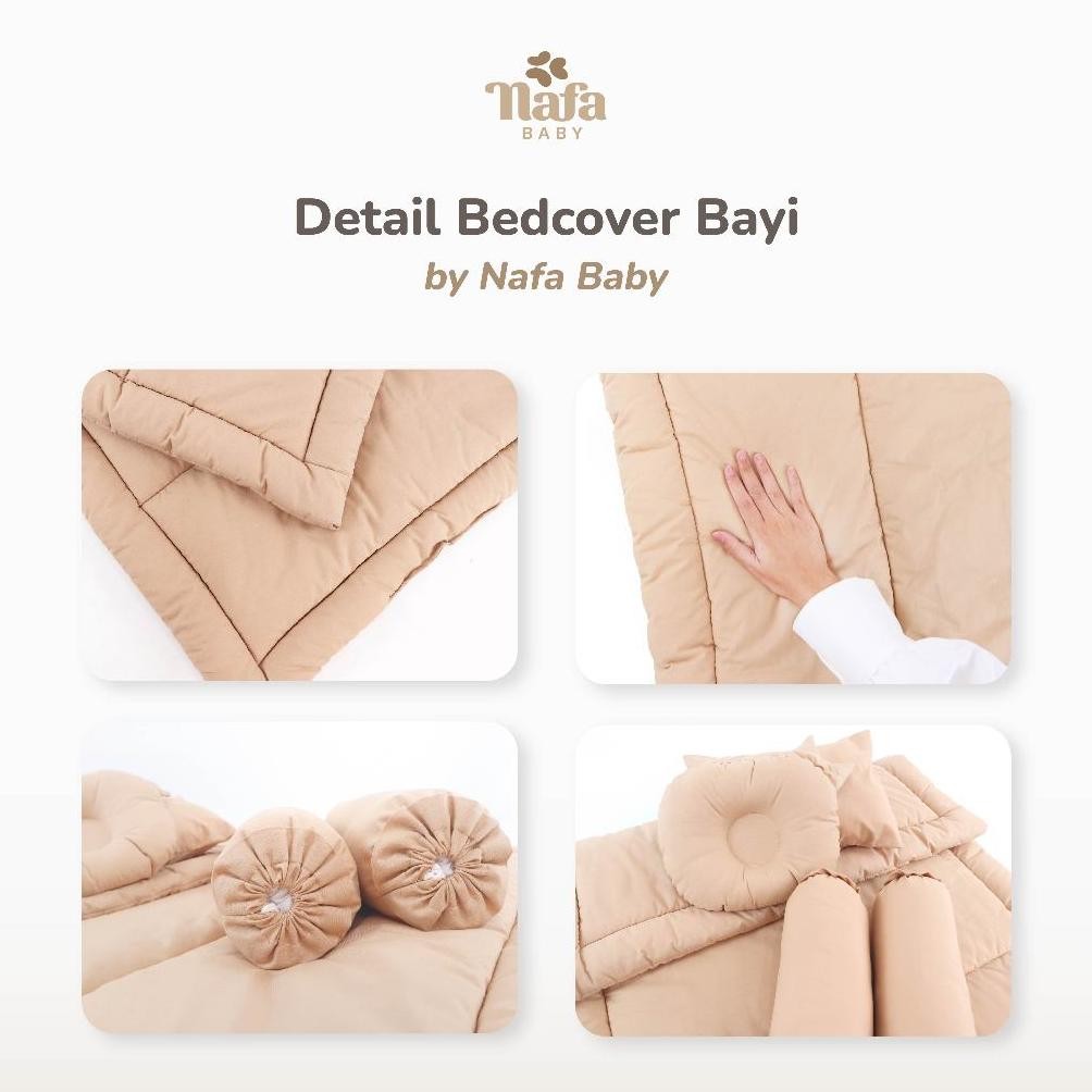 Ready Nafa Baby - Bedcover Set Bayi Bantal Guling | Set Beddding | Motif Polos