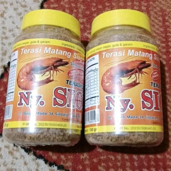

terasi ny siok /trasi matang mateng terasi udang ny.siok 150gr toples H85