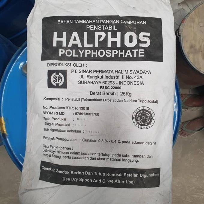 

Terlaris Halphos Polyphosphate Pengenyal Makanan / Daging - 25 Kg