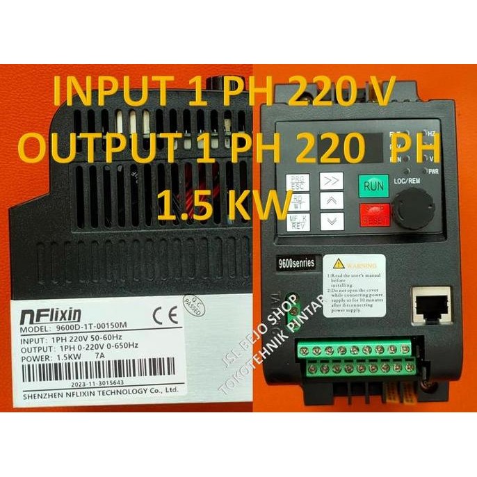 Inverter Vfd At2 Input 1 Ph 220V Output 1 Ph 220 V For Motor Dinamo 1