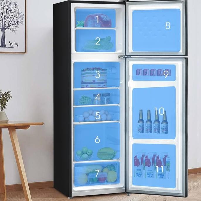 Promo Changhong  Kulkas Lemari Es 2 Pintu Refrigerator Kapasitas 180 Liter Pendingin Makanan & Minum