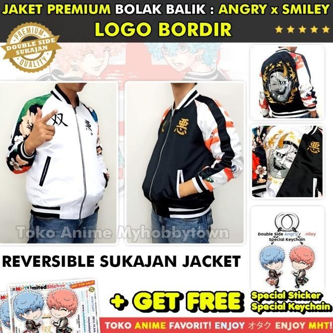 Sale Jaket Smiley Angry Tokyo Revengers Bomber Sukajan Anime Cover Version