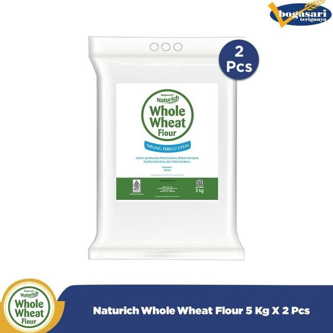 

Terlaris 2 Pcs - Bogasari Naturich Whole Wheat Flour 5 Kg