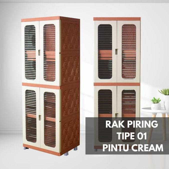 CHIKARA | 4 PINTU 6 PINTU LEMARI PIRING RAK PIRING lemari susun lemari plastik lemari dapur piring P