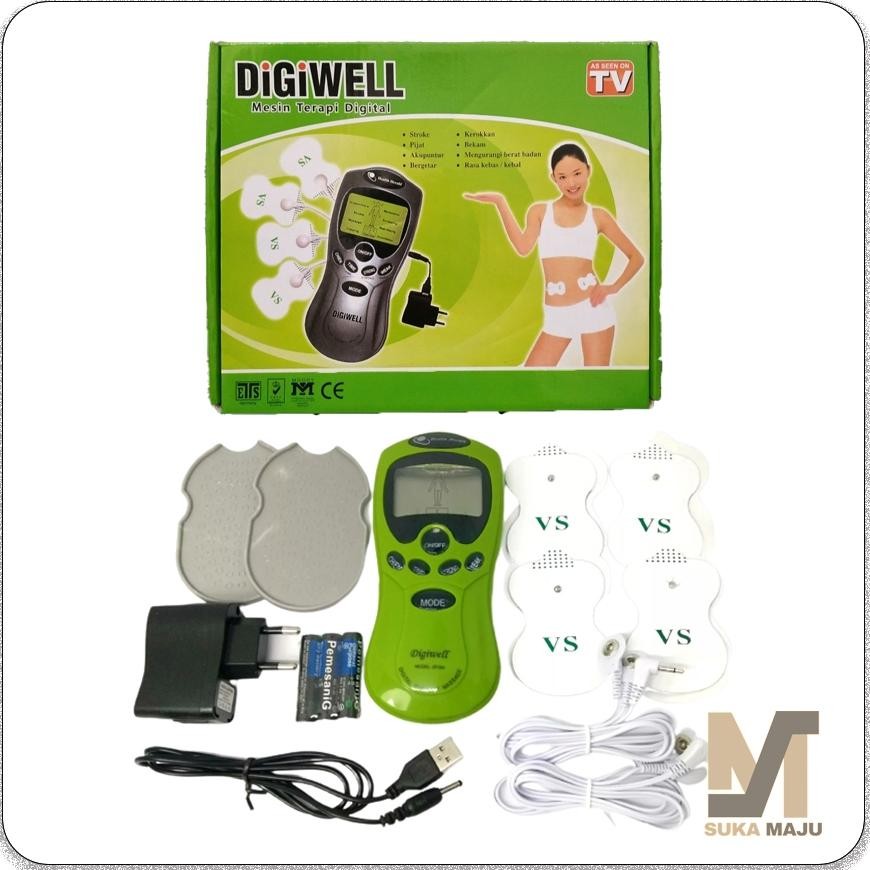 Alat Terapi Digital DIGIWELL + USB Adaptor + 3 x Baterai AAA + 2 pasang gel pad