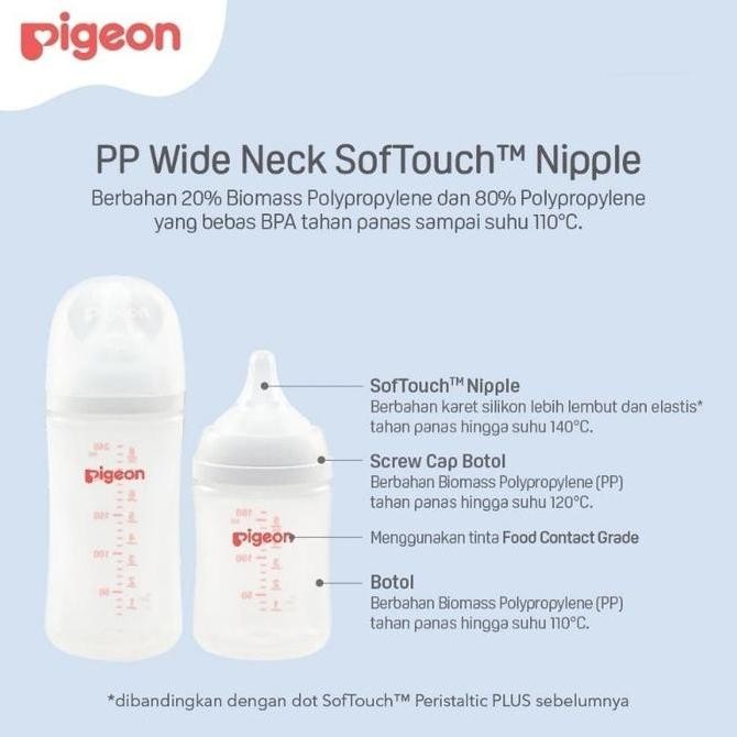 Sale Botol Susu Bayi Pigeon 160 Ml |Pigeon Peristaltic Plus Wide Neck 160Ml|Bottle Pigeon Wide Neck 