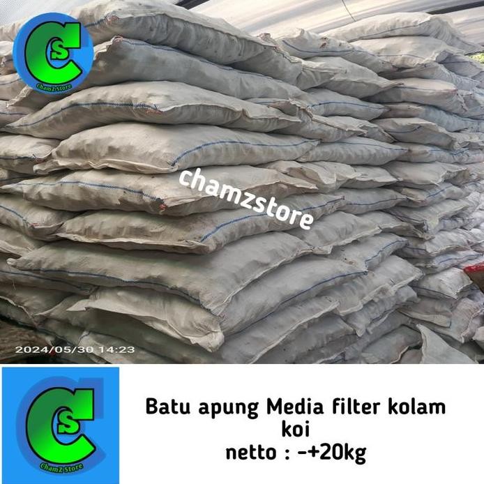 Terlaris 20Kg Batu Apung Media Filter Kolam Koi / Batu Apung Karungan Media Filter Kolam Koi / Batu 