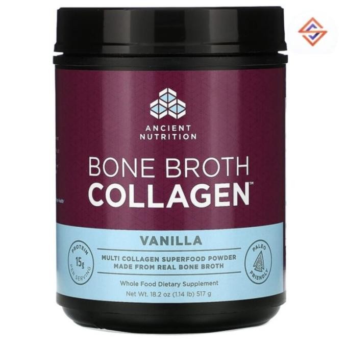 

Dr Axe Ancient Nutrition Bone Broth Collagen Vanilla 517 Gr Original Produk