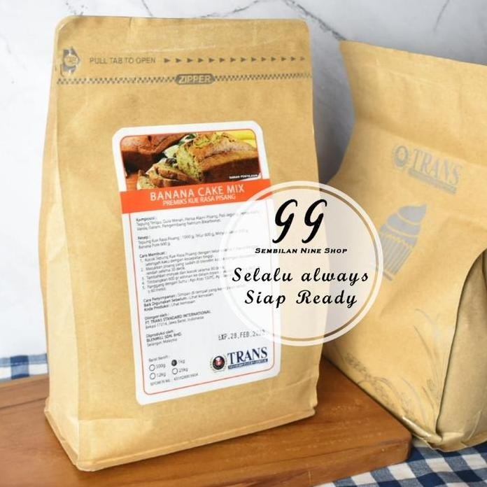 

Terlaris Trans Banana Cake Mix 1 Kg Premiks Tepung Kue Rasa Pisang Premix