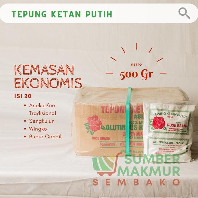 

Terlaris Tepung Ketan Rose Brand Paket Murah Grosir / Per Dus