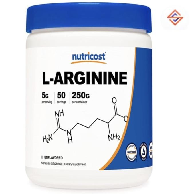 Nutricost L Arginine 250 Grams  Pure L Arginine Powder Original Produk