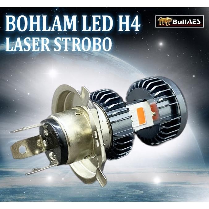 Lampu Led H4 Laser Hapag Strobo Led hi loo Beam