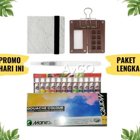 

KA PAKET LENGKAP MINI PALETE WOODEN MAGNETIC WATERCOLOR