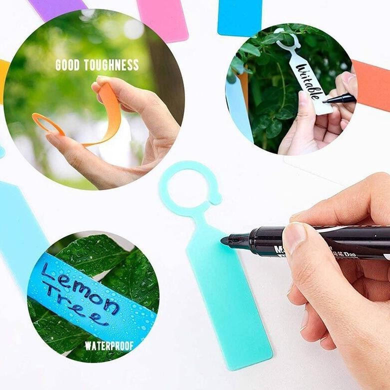 

KA 100pcs Label Tanaman Tanaman Nkt Waterproof Tag Tanaman Warna Label Tanaman Tancap