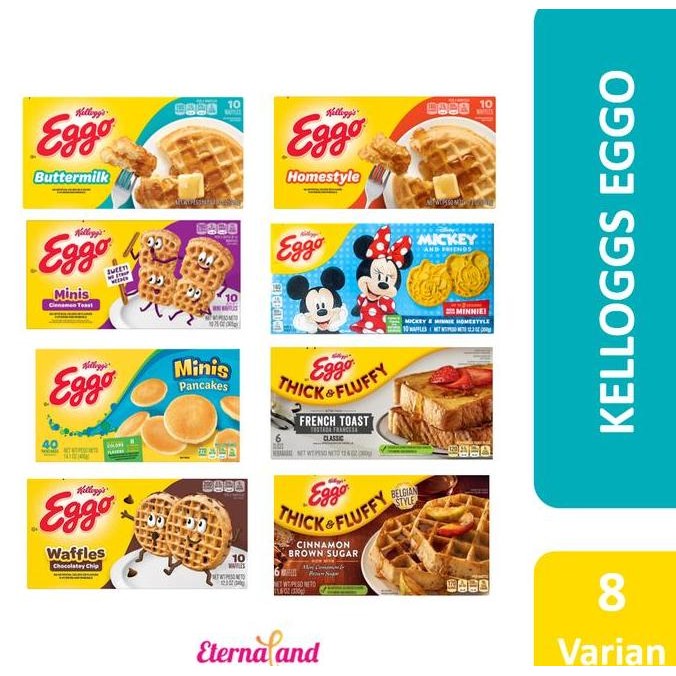

Ready stok Terlaris Kelloggs Eggo Frozen Waffle - wafel eggo beku aneka varian Termurah
