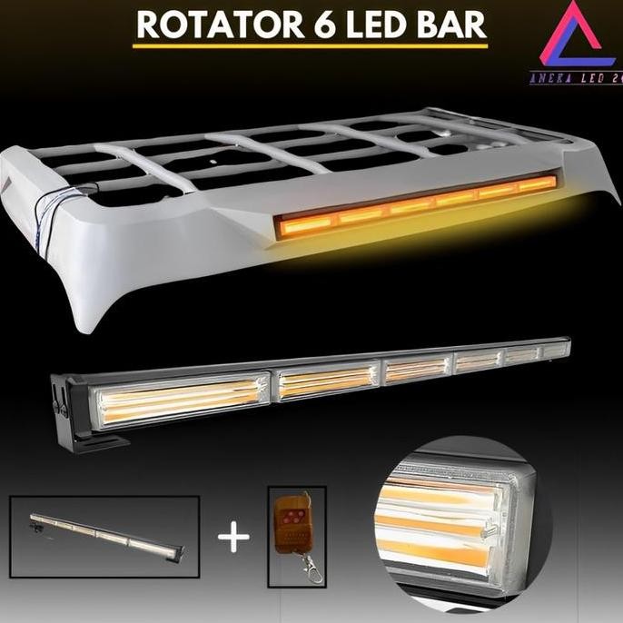 . Lampu Rotator Lampu Led Bar Lampu Untuk Atap Car Mobil Bus Truk 9-36V Free Remote