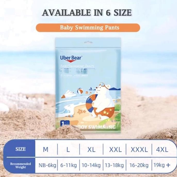 ''Terlaris" Uber Premium Popok Renang Bayi Balita Swimpants Sekali Pakai Celana Renang Anak Anti Air