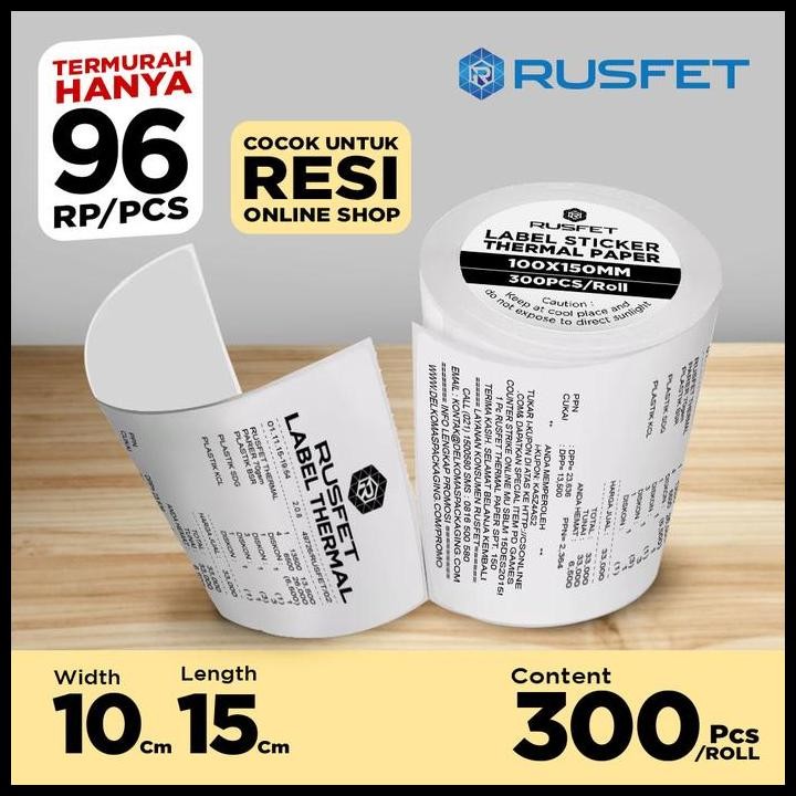 

Terlaris Stiker Thermal Label Barcode/Label Resi Thermal 100 X 150Mm Good Quality