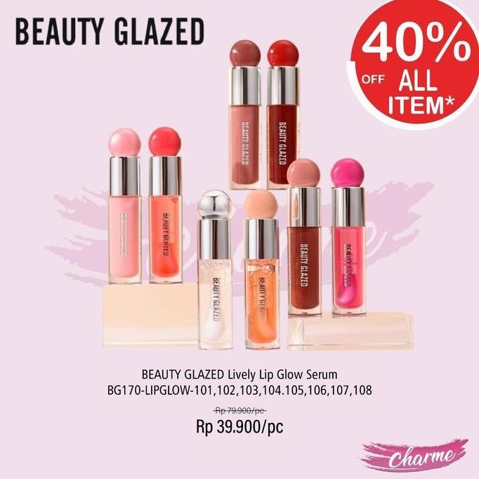 BEST SELLER (READY & ORI) BEAUTY GLAZED LIVELY LIP GLOW SERUM PELEMBAB BIBIR BG170